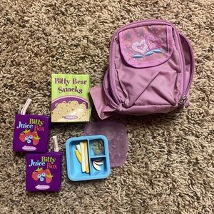 American Girl Doll (Bitty Baby backpack/lunch set)
